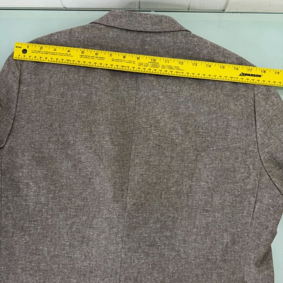 Stafford Blazer Sport Coat 38R Classic Fit Linen Cotton Blend Heather Beige - Picture 9 of 10
